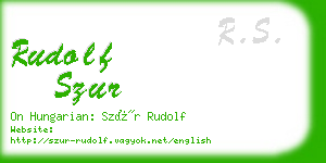 rudolf szur business card